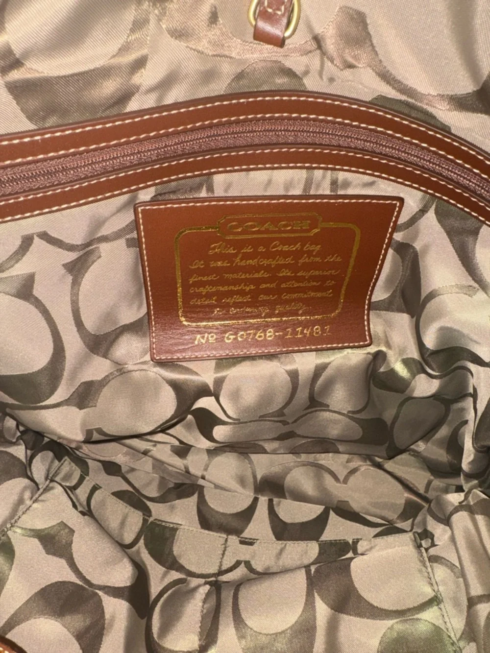 COACH Peyton Tattersall Weekender Tote Bag - Picture 8 of 13